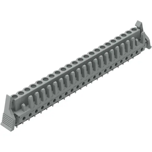 Geprüft Federleiste, 22-polig, RM 5 mm, gerade, grau, 232-152/039-000