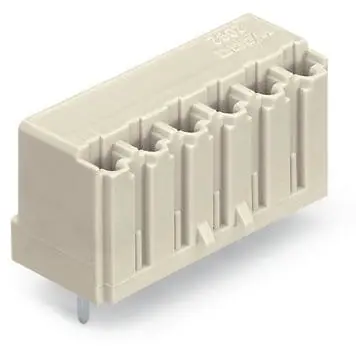 Federleiste, 6-polig, RM 5 mm, gerade, lichtgrau, 2092-1306 Echt