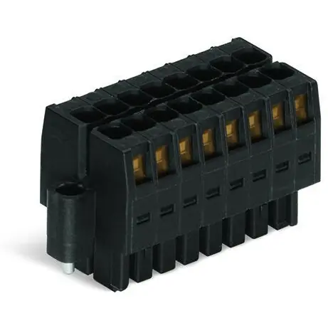 Federleiste, 4-polig, RM 3.5 mm, gerade, schwarz, 713-1102/107-000 Sonderangebot