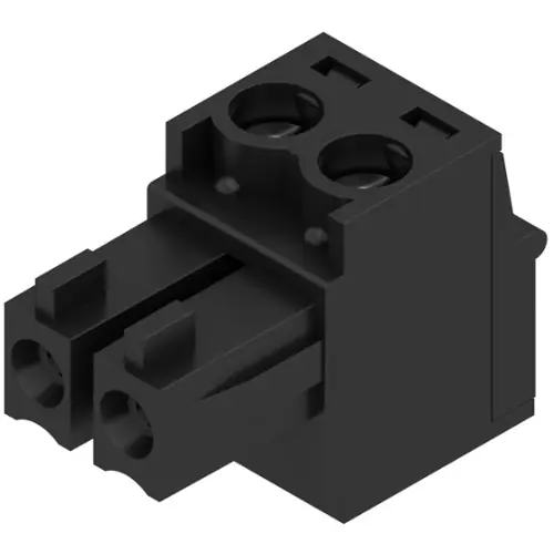 Buchsenleiste, 2-polig, RM 3.81 mm, gerade, schwarz, 1792770000 Geprüft