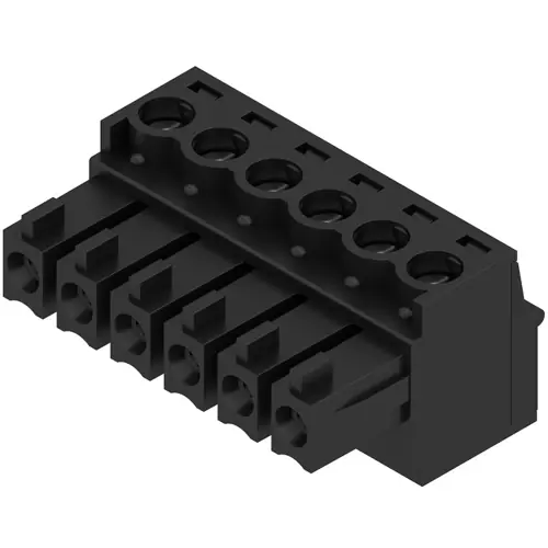 Buchsenleiste, 6-polig, RM 3.81 mm, gerade, schwarz, 1792810000 Must-Have