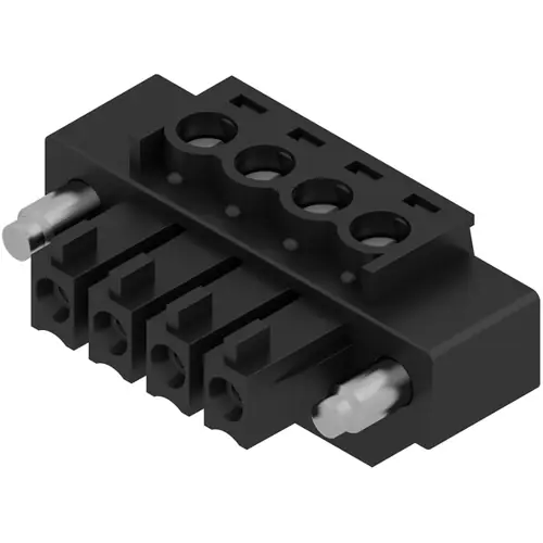 Buchsenleiste, 4-polig, RM 3.81 mm, gerade, schwarz, 1792970000 Gratis Versand