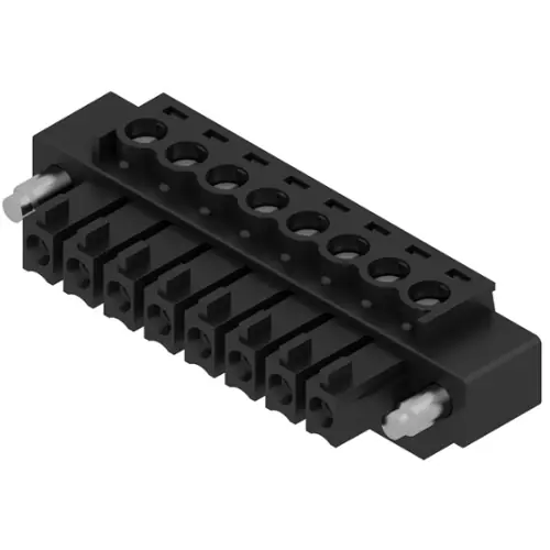 Billig Buchsenleiste, 8-polig, RM 3.81 mm, gerade, schwarz, 1793000000