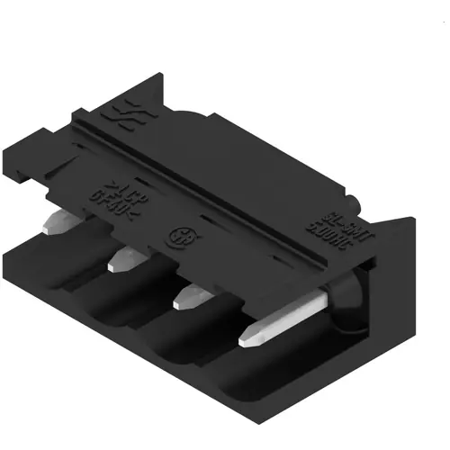 Stiftleiste, 4-polig, RM 5 mm, abgewinkelt, schwarz, 1796950000 Sofort Bestellen