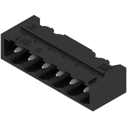 Stiftleiste, 6-polig, RM 5 mm, abgewinkelt, schwarz, 1797120000 Neuheit