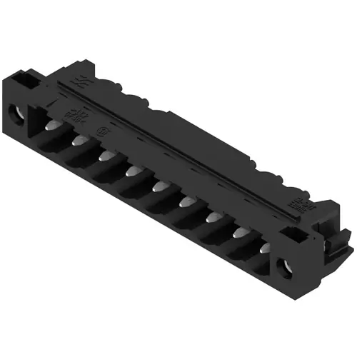 Kracherpreis Stiftleiste, 9-polig, RM 5 mm, abgewinkelt, schwarz, 1797300000