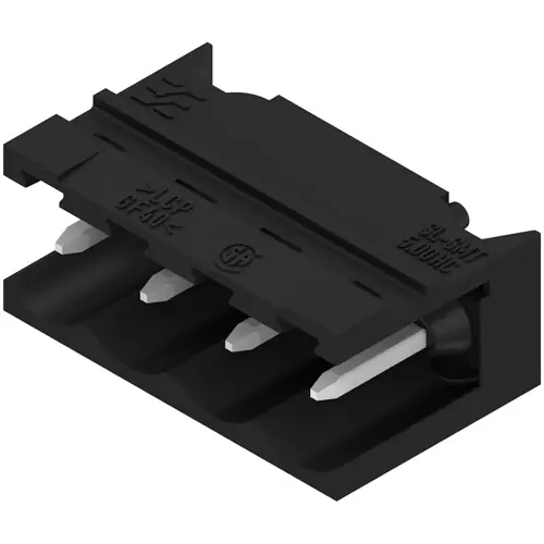 Neu Stiftleiste, 4-polig, RM 5 mm, abgewinkelt, schwarz, 1797640000