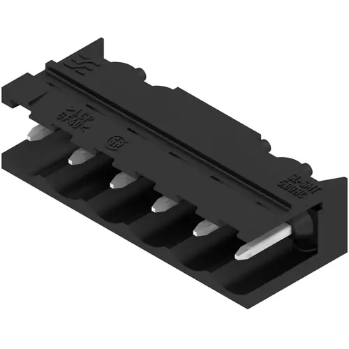 Kostenloser Rückversand Stiftleiste, 6-polig, RM 5 mm, abgewinkelt, schwarz, 1797660000