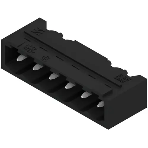 Stiftleiste, 6-polig, RM 5 mm, abgewinkelt, schwarz, 1797730000 Sale