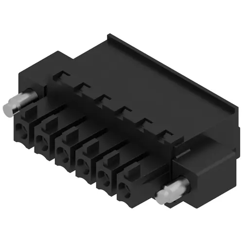Garantierte Lieferung Buchsenleiste, 6-polig, RM 3.81 mm, abgewinkelt, schwarz, 1799130000