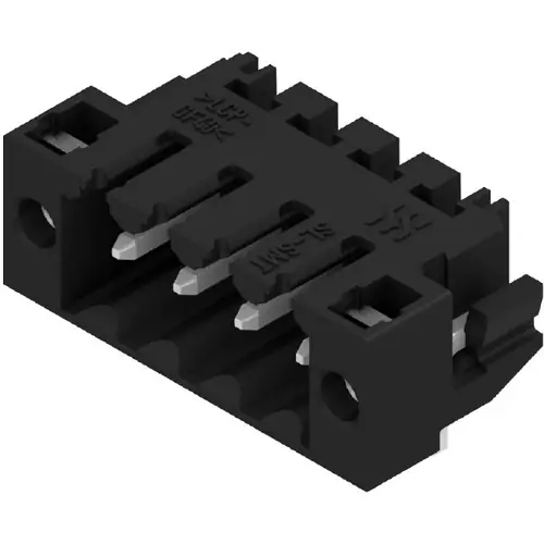 Stiftleiste, 4-polig, RM 3.5 mm, abgewinkelt, schwarz, 1804960000 Preiswert