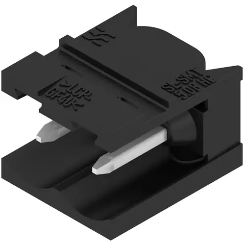 Markenware Stiftleiste, 2-polig, RM 5.08 mm, abgewinkelt, schwarz, 1821160000