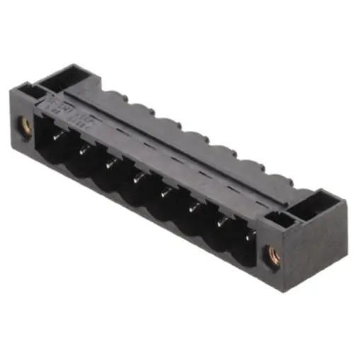 Stiftleiste, 8-polig, RM 5.08 mm, abgewinkelt, schwarz, 1837690000 Echt