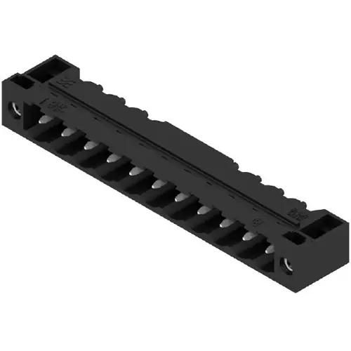 Stiftleiste, 11-polig, RM 5.08 mm, abgewinkelt, schwarz, 1837720000 Neu
