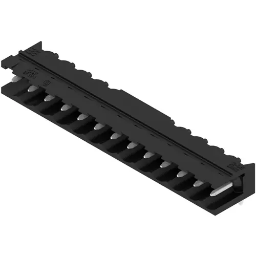 Expressversand Stiftleiste, 13-polig, RM 5 mm, abgewinkelt, schwarz, 1840000000