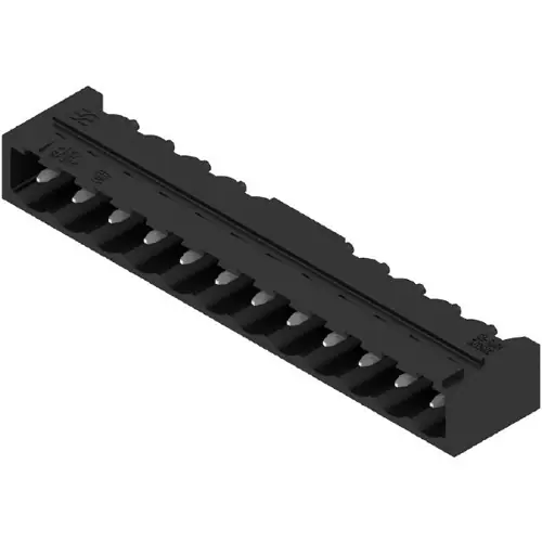 Expressversand Stiftleiste, 12-polig, RM 5 mm, abgewinkelt, schwarz, 1840220000