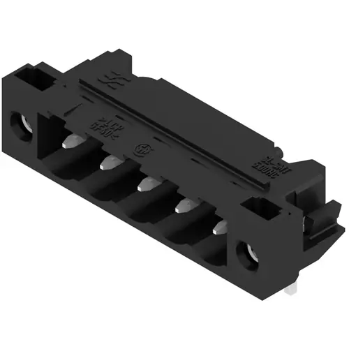 Stiftleiste, 5-polig, RM 5 mm, abgewinkelt, schwarz, 1840380000 Kostenloser Versand