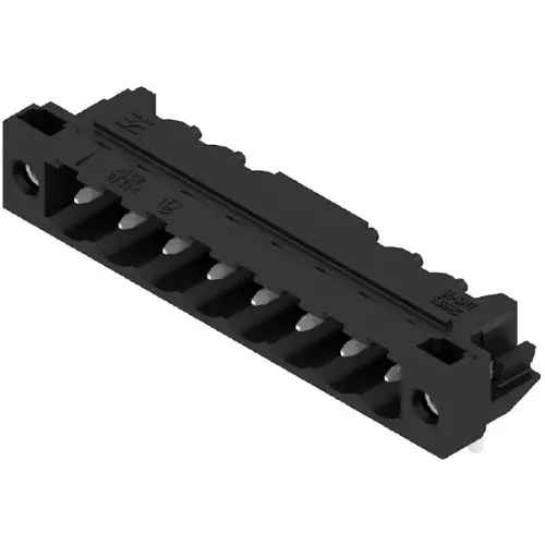 Neu Im Sortiment Stiftleiste, 8-polig, RM 5 mm, abgewinkelt, schwarz, 1840410000
