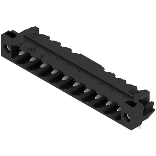 Stiftleiste, 10-polig, RM 5 mm, abgewinkelt, schwarz, 1840430000 Neuheit