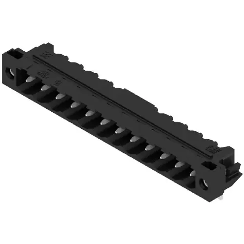 Highlight Stiftleiste, 12-polig, RM 5 mm, abgewinkelt, schwarz, 1840450000