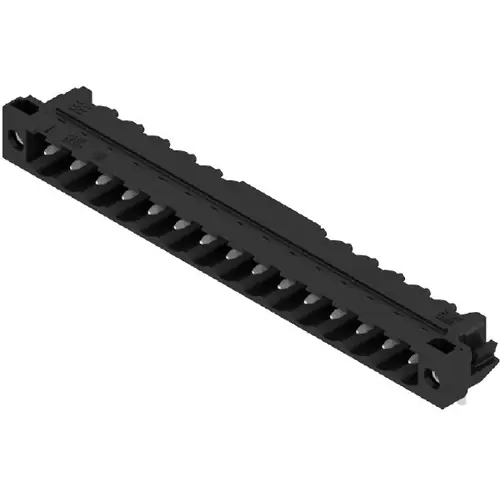 Stiftleiste, 15-polig, RM 5 mm, abgewinkelt, schwarz, 1840480000 Gratis Versand