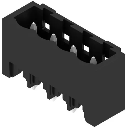 Saisonangebot Stiftleiste, 4-polig, RM 5 mm, gerade, schwarz, 1841180000