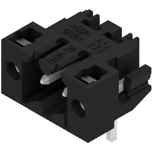 Aktuell Stiftleiste, 2-polig, RM 3.5 mm, abgewinkelt, schwarz, 1841860000