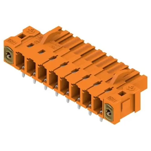 Stiftleiste, 8-polig, RM 5.08 mm, abgewinkelt, orange, 1843810000 Jetzt Kaufen
