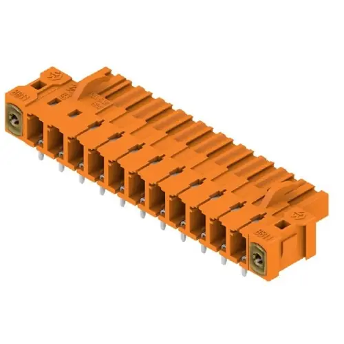 Stiftleiste, 11-polig, RM 5.08 mm, abgewinkelt, orange, 1843840000 Preis Gesenkt