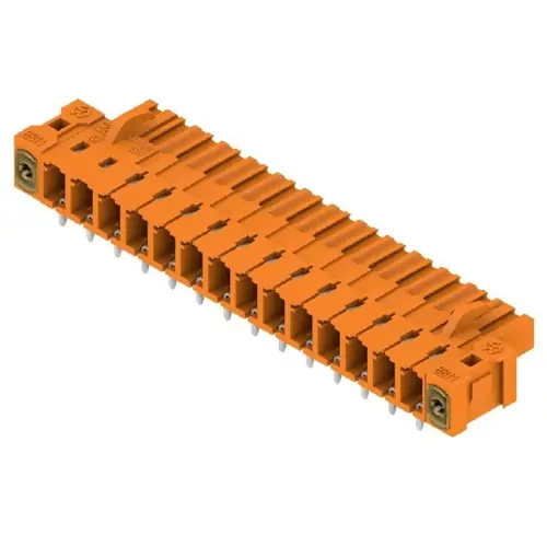 Rabatt Stiftleiste, 14-polig, RM 5.08 mm, abgewinkelt, orange, 1843870000