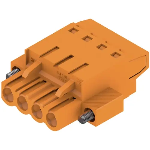 Stiftleiste, 4-polig, RM 5.08 mm, gerade, orange, 1844010000 Echt