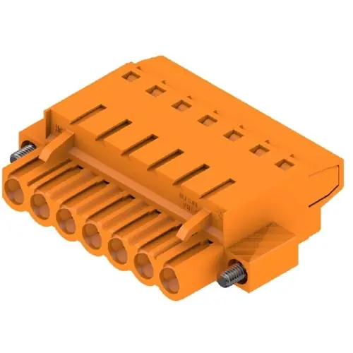 Stiftleiste, 7-polig, RM 5.08 mm, gerade, orange, 1844040000 Markenprodukt