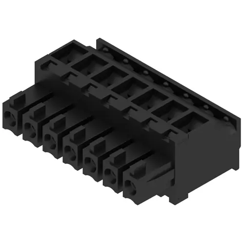 Buchsenleiste, 7-polig, RM 3.81 mm, abgewinkelt, schwarz, 1858960000 Markenprodukt