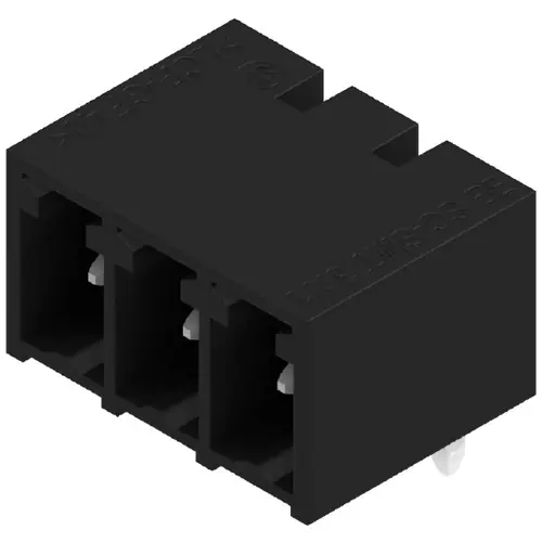 Stiftleiste, 3-polig, RM 3.81 mm, abgewinkelt, schwarz, 1862480000 Highlight