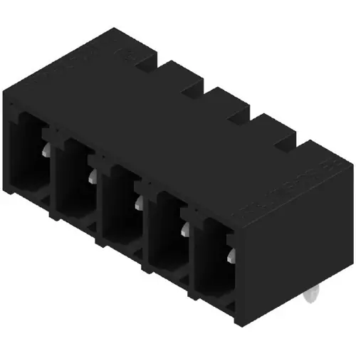 Stiftleiste, 5-polig, RM 3.81 mm, abgewinkelt, schwarz, 1862500000 Neue Ware