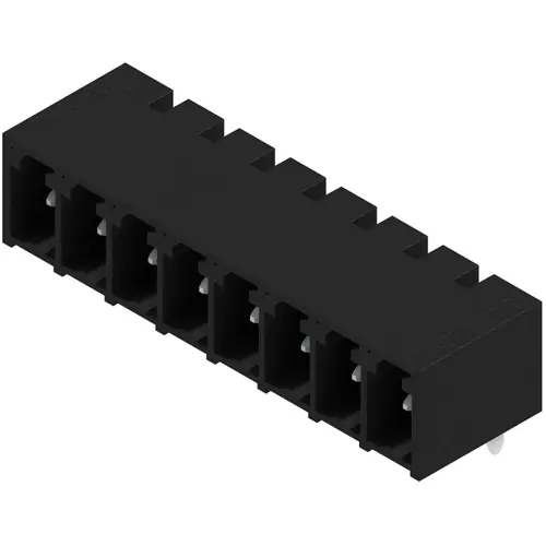 Stiftleiste, 8-polig, RM 3.81 mm, abgewinkelt, schwarz, 1862530000 Abverkauf