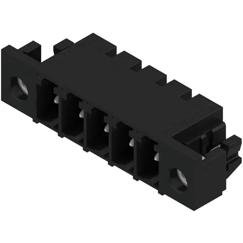 Stiftleiste, 5-polig, RM 3.81 mm, abgewinkelt, schwarz, 1862600000 Abverkauf