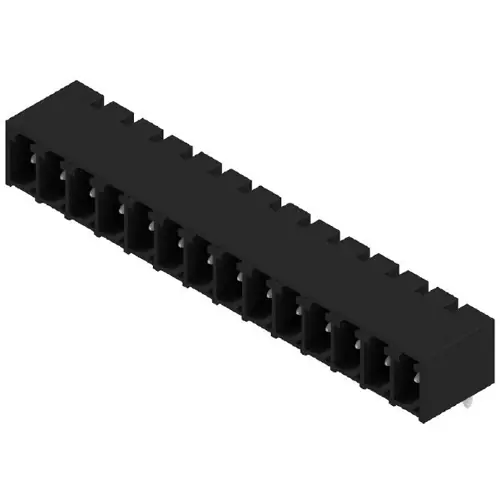 Billig Stiftleiste, 14-polig, RM 3.81 mm, abgewinkelt, schwarz, 1862760000