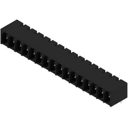 Markenware Stiftleiste, 16-polig, RM 3.81 mm, abgewinkelt, schwarz, 1862800000