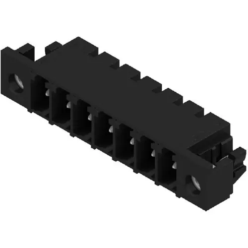 Stiftleiste, 7-polig, RM 3.81 mm, abgewinkelt, schwarz, 1862830000 Expressversand