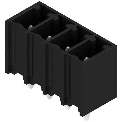 Stiftleiste, 4-polig, RM 3.81 mm, gerade, schwarz, 1863490000 Günstig