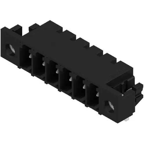 Stiftleiste, 6-polig, RM 3.81 mm, abgewinkelt, schwarz, 1863710000 Versand Am Gleichen Tag