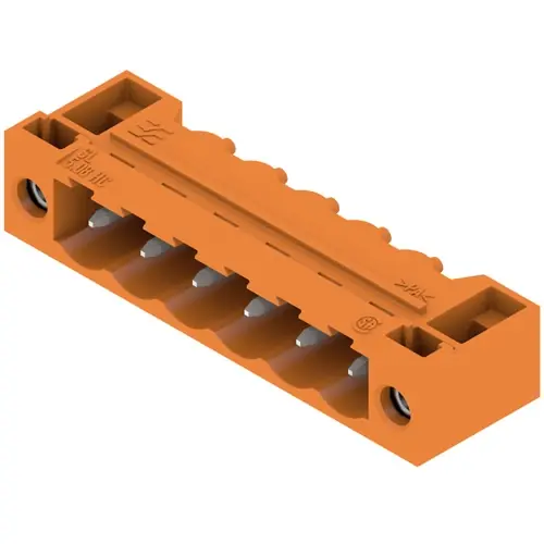 Stiftleiste, 6-polig, RM 5.08 mm, abgewinkelt, orange, 1148740000 Schnäppchen
