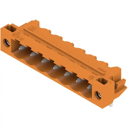 Schneller Versand Stiftleiste, 7-polig, RM 5.08 mm, abgewinkelt, orange, 1149540000