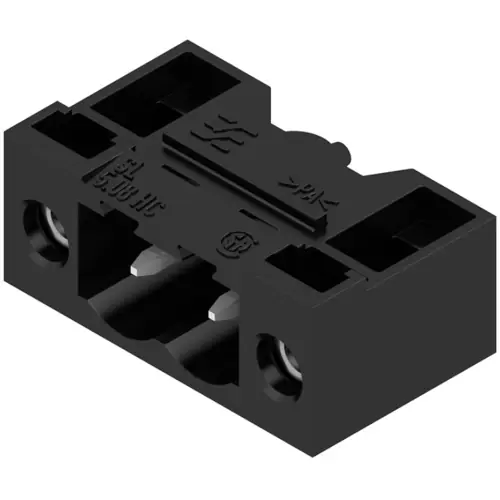 Billig Stiftleiste, 2-polig, RM 5.08 mm, abgewinkelt, schwarz, 1150090000