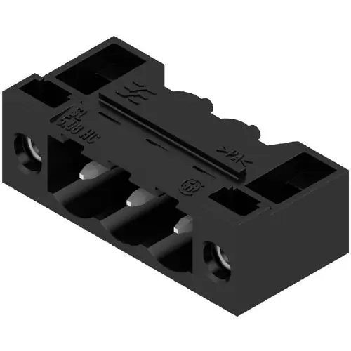 Stiftleiste, 3-polig, RM 5.08 mm, abgewinkelt, schwarz, 1150100000 Preisknaller