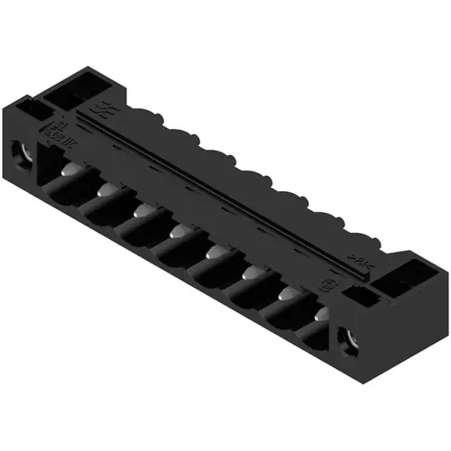 Stiftleiste, 8-polig, RM 5.08 mm, abgewinkelt, schwarz, 1150150000 Echt