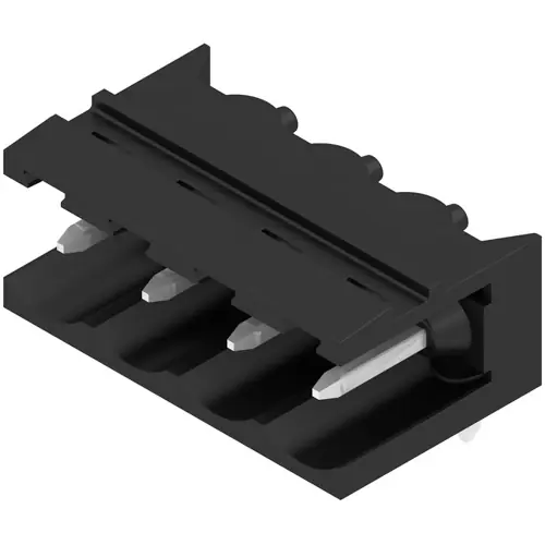 Stiftleiste, 4-polig, RM 5.08 mm, abgewinkelt, schwarz, 1155050000 Sofort Bestellen