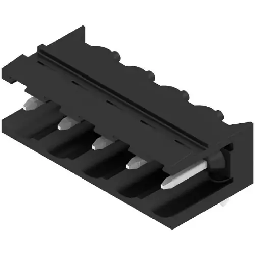 Stiftleiste, 5-polig, RM 5.08 mm, abgewinkelt, schwarz, 1155060000 Preisknaller