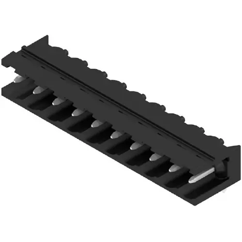Stiftleiste, 10-polig, RM 5.08 mm, abgewinkelt, schwarz, 1155130000 Geprüft